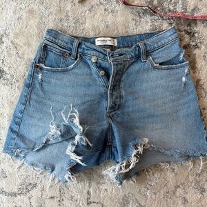 Abercrombie Curve Love Dad Denim Shorts